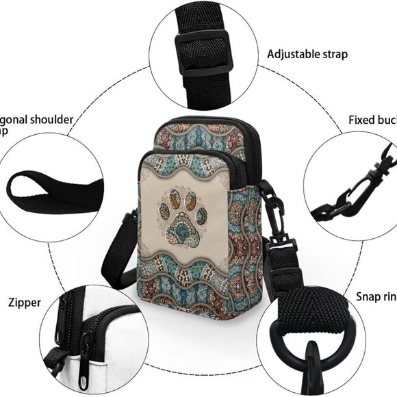 Lightweight Women's Mini Crossbody Handbag – Durable Zipper Pouch for Essentials - Picture 4 of 6